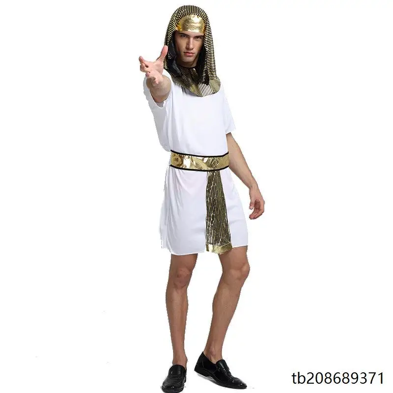 زي الهالوين للرجال البالغين، زي الفرعون، ملابس الأمير النيلي الروماني القديم، زي أسطوري، ملابس حفلات بطابع مصري #3