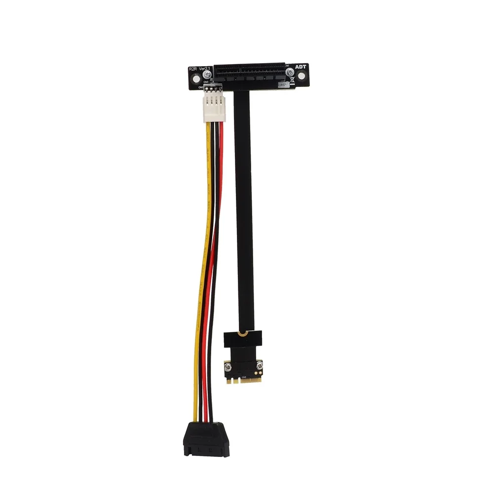 ADT-Link M.2 WiFi A+E Key A.E. to PCIe x4 4x Riser Extender Adapter Card Gen3.0 Cable AE Key A E For PCI-E 3.0 x1 x4 x16 M2 Card