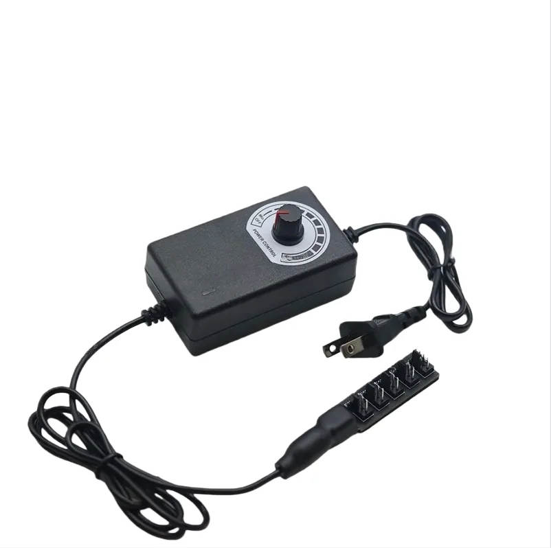 Computer CPU Fan Governor Control Transformer 2A Small 4p220v to DC 3V-12V External Power Supply Desktop