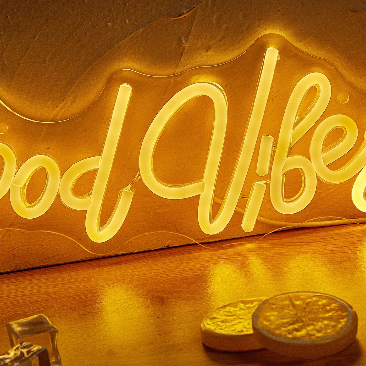 LED Neon Goodvibes, USB Powered, Night Light, 3D Wall Art, Sala de Jogos, Decoração Do Quarto Lâmpada, Sala de estar Sinais, Novo