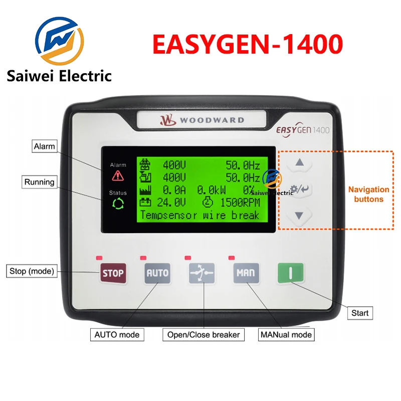 

WOODWARD easYgen-1400 easYgen-1600 easYgen-1800 Generator set controller AMF+standalone automation+remote signal switch