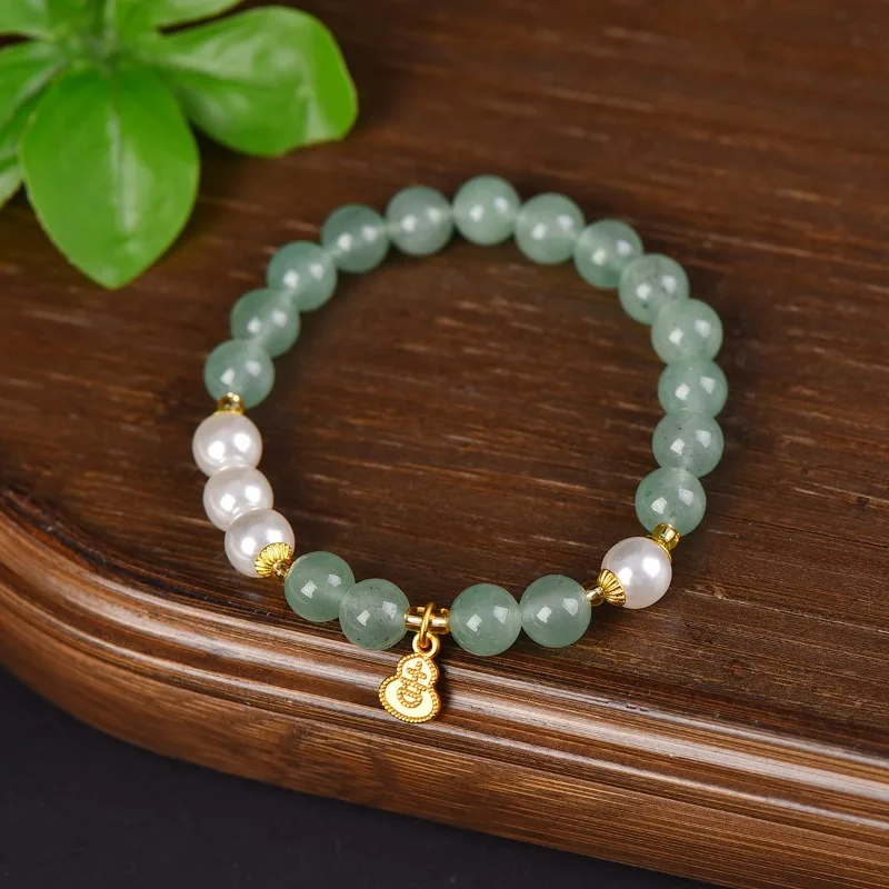 

Natural Boutique Dongling Jade "round Bead" Bracelet, Fashionable Classic Bracelet.