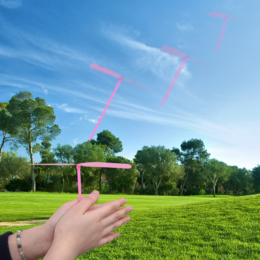 Novidade plástico bambu libélula hélice ao ar livre brinquedo clássico presente do miúdo girando seta voadora multicolorido led luminoso brinquedo de bambu