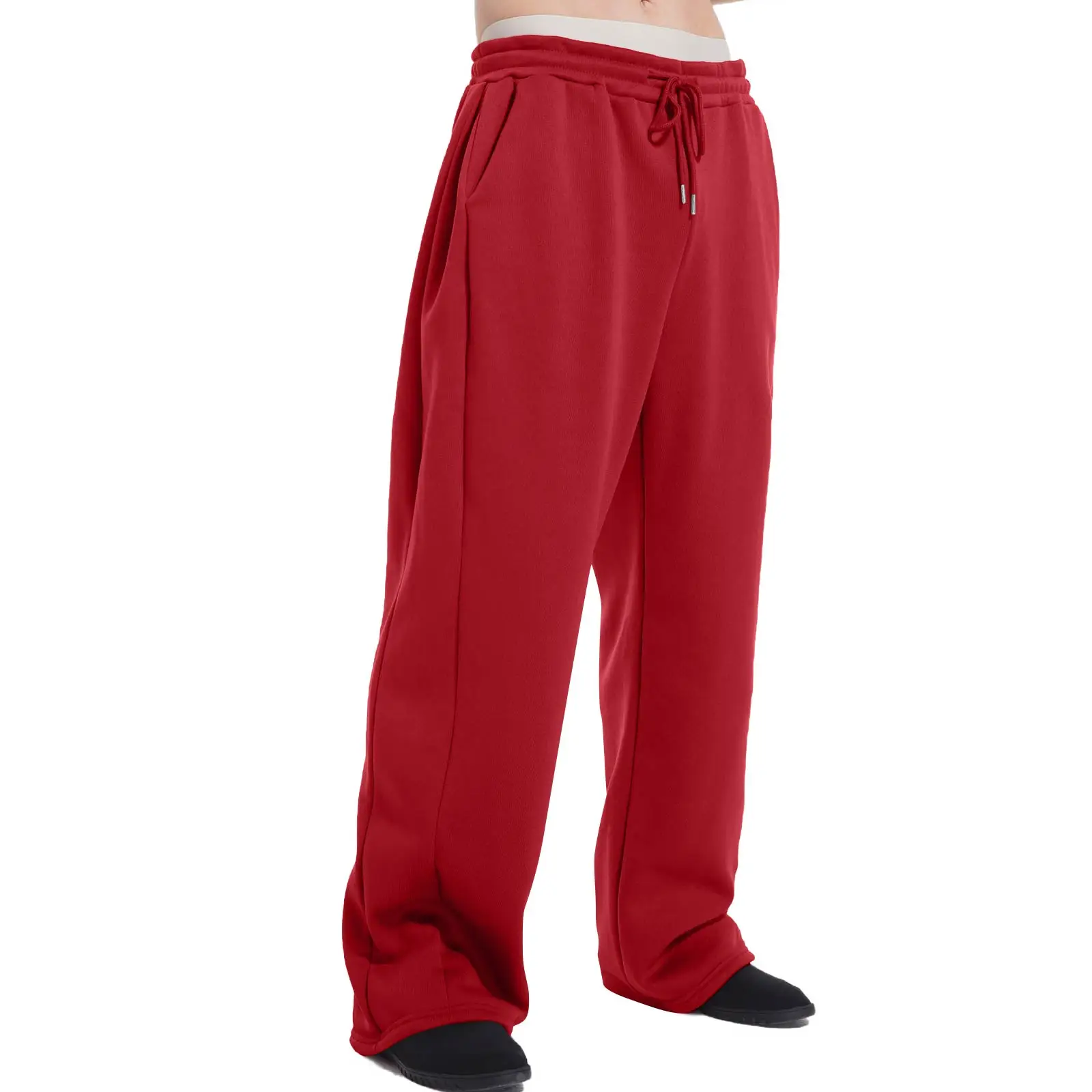 

Men'S Sweatpants Loose-Fitting Casual Trousers Sports Pants Elastic Waistband Athletic Pants Drawstring Straight-Leg Athletic
