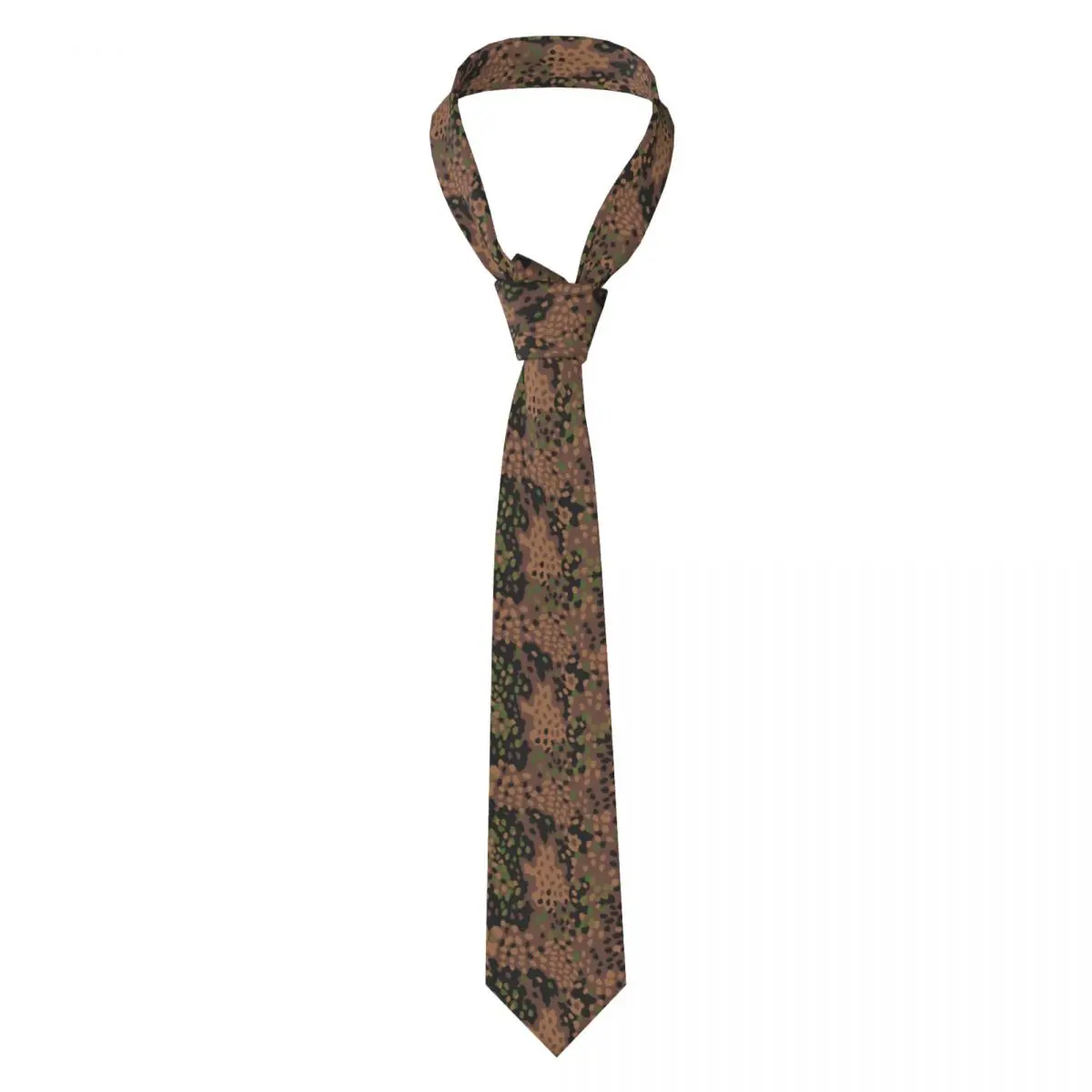 Custom Pea Dot Camo Necktie Men Printed Necktie Tactical Camouflage Four Seasons Fashion Tie Necktie For Father's Day