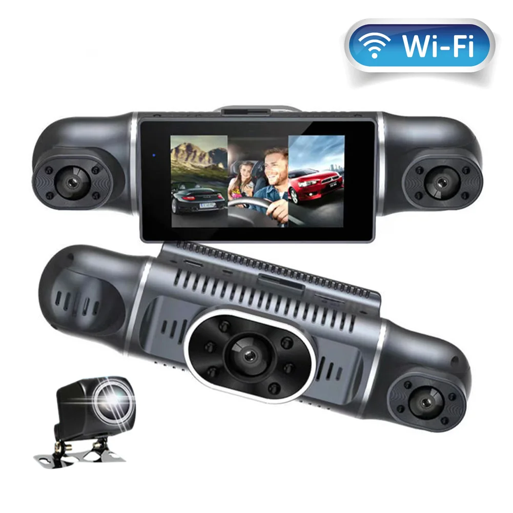 

4 Channel Car DVR HD 1080P 4-Lens Inside Vehicle Dash Cam Four Way Camera DVRs Recorder Video Registrator Dashcam Camcorder 24H