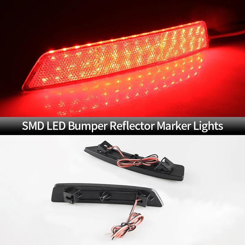 

2 шт. светодиодные задние бамперные фонари-отражатели Canbus для Honda JAZZ Fit 2020-2025, красные/дымчатые линзы, стоп-сигналы, автомобильные аксессуары