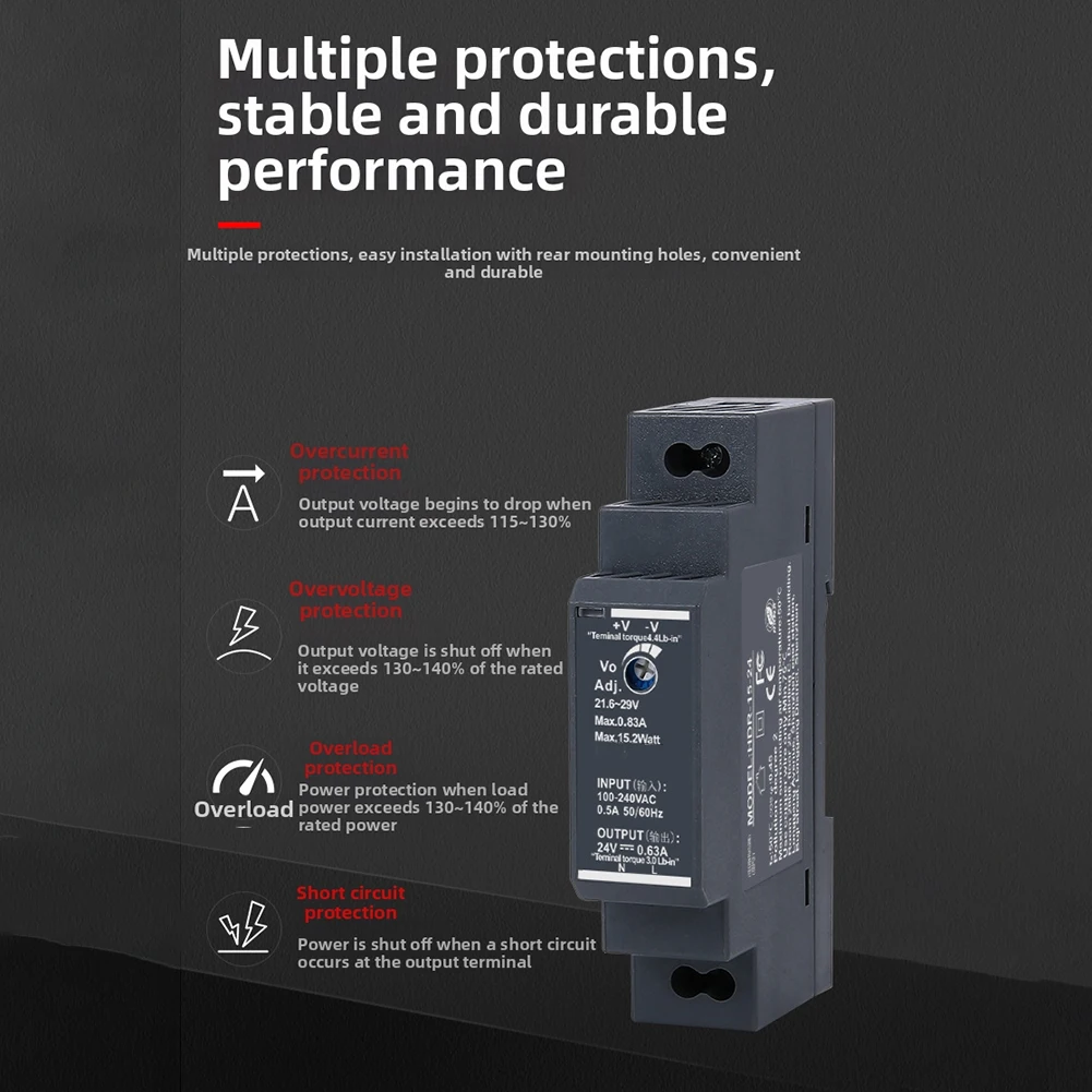 

Compact DC Converter Ultrathin Switching Frequency 50-60Hz Efficiency 82 Typ Ripple 120mVp-p Screw Terminals Class II Insulation