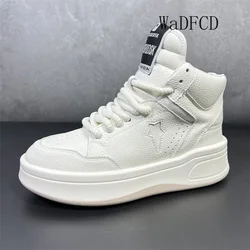 High Top Sneakers Plus Size 45 Mens Designer Shoes Fashion Casual Microfiber Leather Breathable Height Increased Platform Shoes