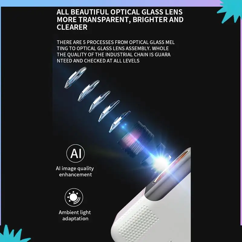 

X10 Wifi Mini Projector 1080P HD Universal Projector Manual Zoom Smartphone Projector Movie PC TV Easy Install With UK Plug