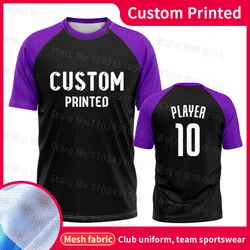 Homens e mulheres personalizáveis 3D malha esportes t-shirt, Top secagem rápida, Oversized Vestuário competição, DIY Team