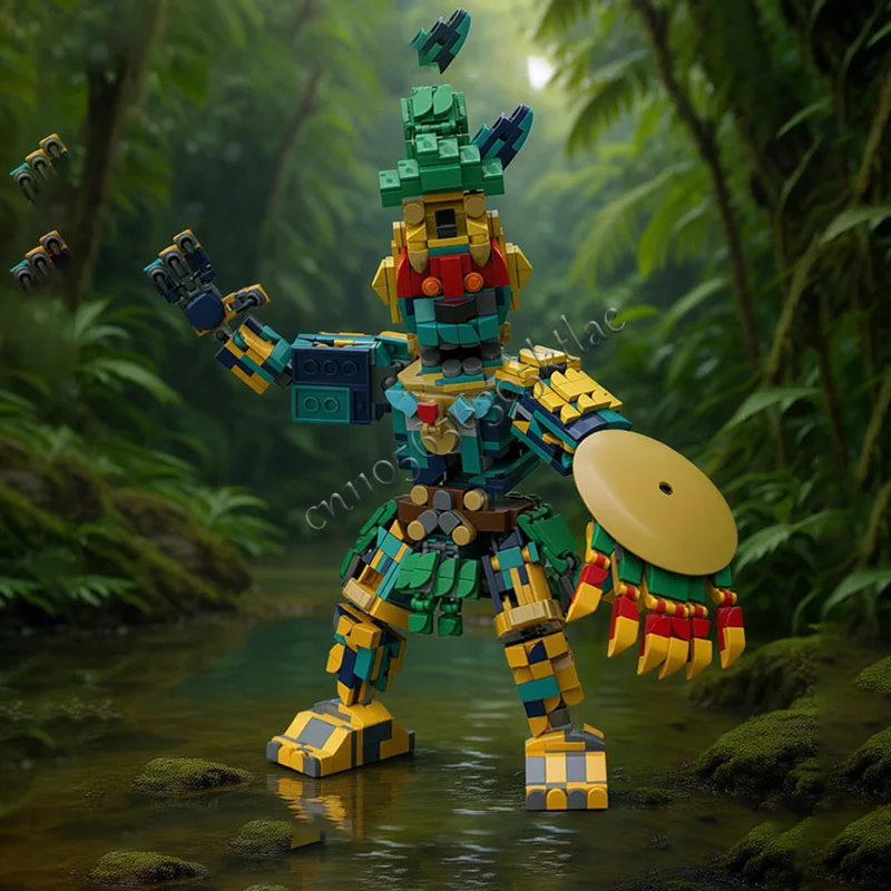 1055 Pezzi Serie Personaggi di Giochi Popolari Golem Coniglio Mistico MOC Blocchi da Costruzione Modulari Personalizzabili Design Fai-da-Te Regalo Giocattolo per Ragazzi