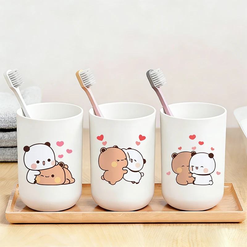 

Bubu Dudu Water Cup Toothbrush Cup Yier Bear Panda Anime Mouthwash Cup Boy Girl white Water Cups Birthday Couple Home Gifts