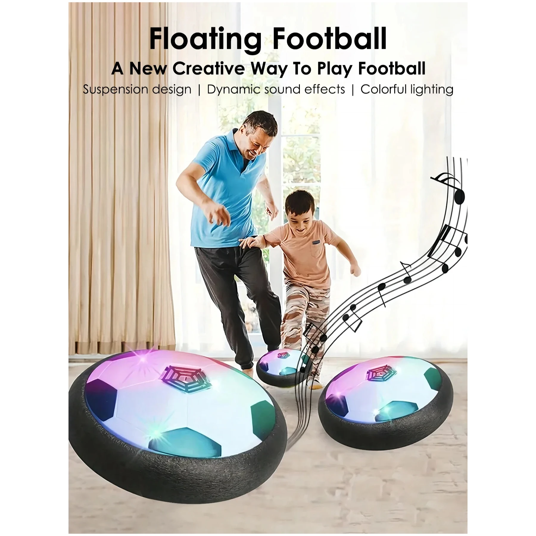 Drijvend voetbal Interactief voetbal voor kinderen Elektrisch binnen Ouder-kind Interactief sportspeelgoed Creatief sportspeelgoedspel