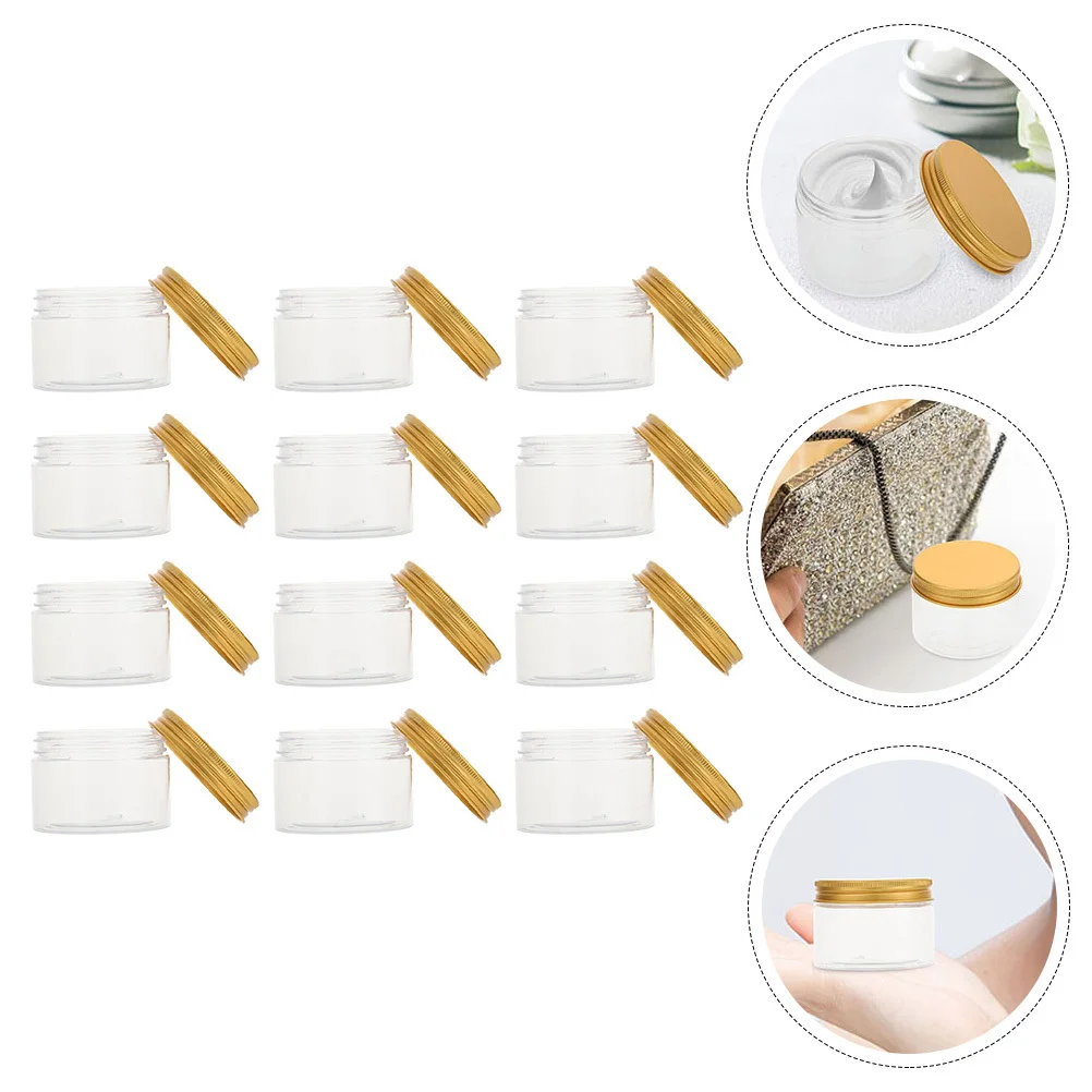 12set Empty Face Cream Bottle Mini Pet Storage Containers Leak-Proof Travel Sample Bottles For Cosmetics Sub-Packing Container