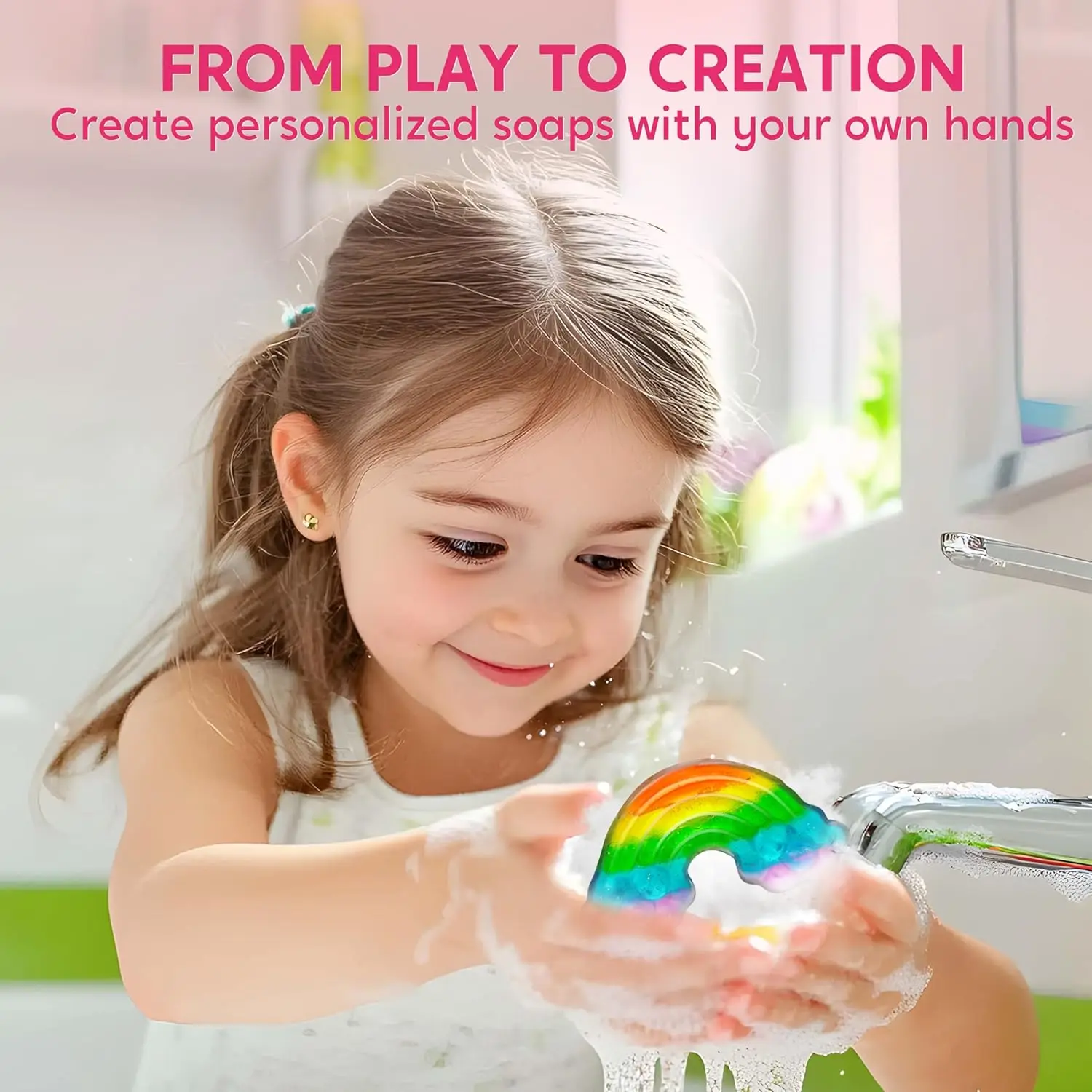 JOYFY Kit Pembuatan Sabun Unicorn Kerajinan Tangan untuk Anak Perempuan Proyek DIY untuk Hadiah Ulang Tahun Natal Aktivitas STEM Hadiah Remaja