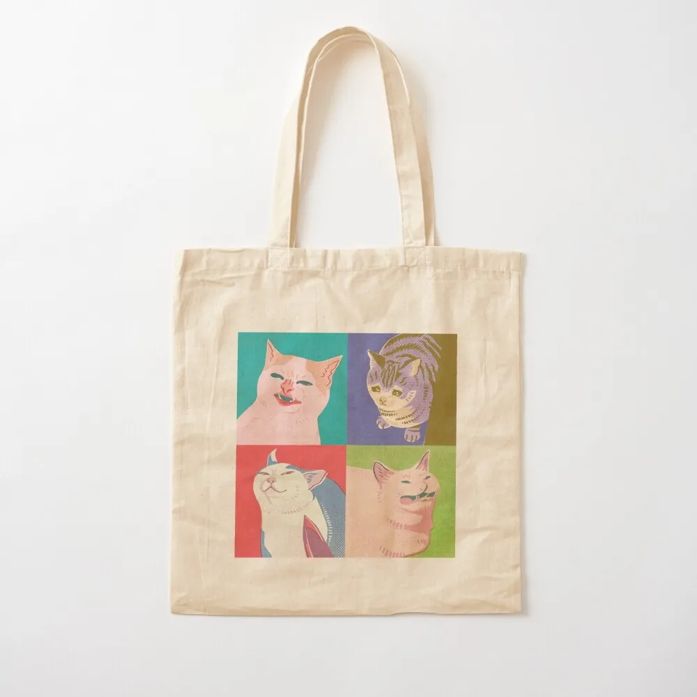 

Four Meme Cats of the Apocalypse Tote Bag tote custom canvas Canvas