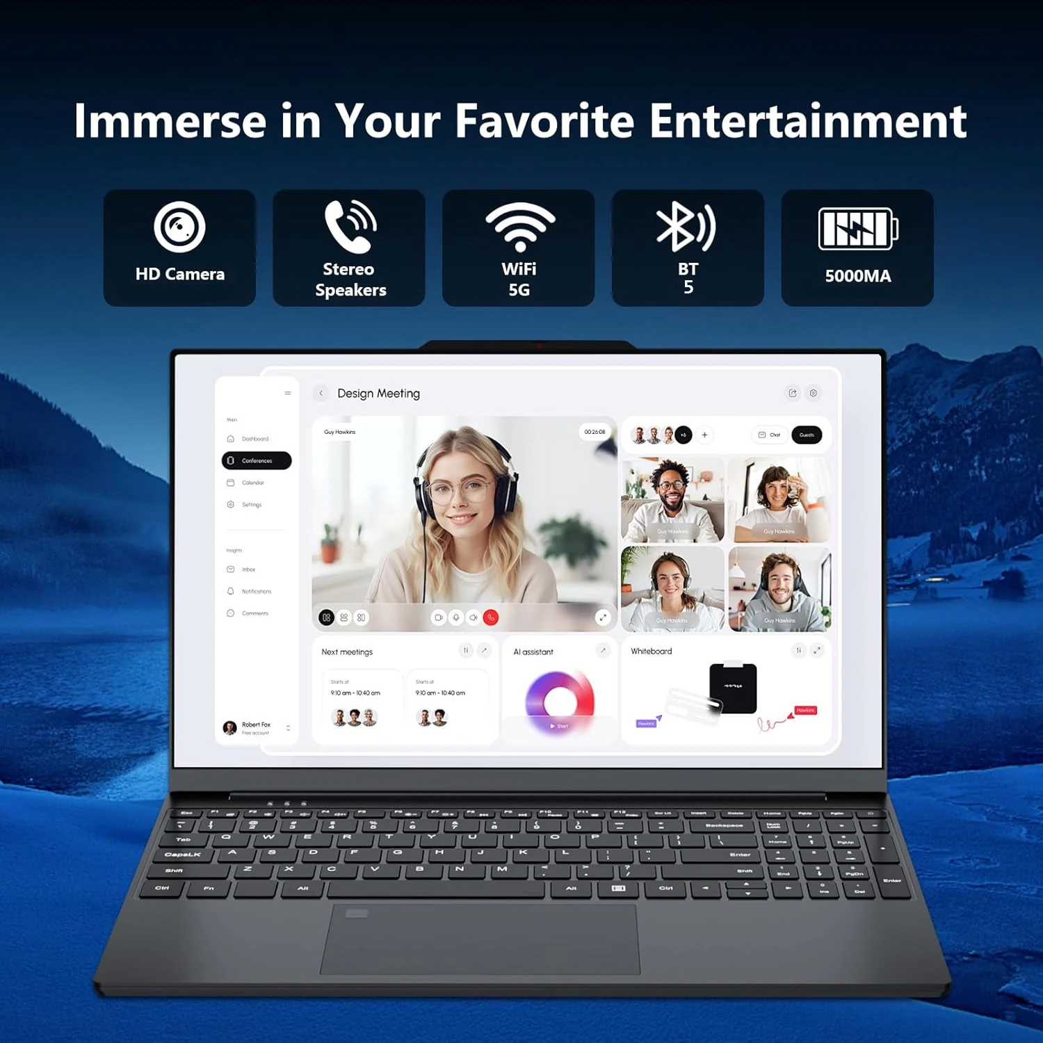 New 15.6 inch Portable Laptop Intel Core i9 9900U Computer Windows 11 Pro 16GB DDR4 1TB SSD Office Notebook PC Gaming Laptops