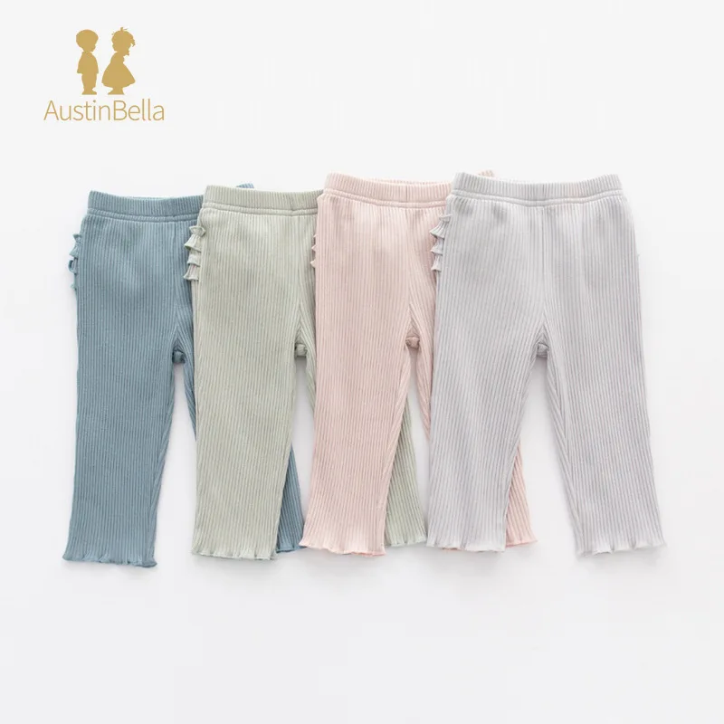 Austin&Bella Spring Autumn Baby Pants Outerwear Clothing New Casual Korean Version Trendy and Versatile Girls Baby Pants Clothes