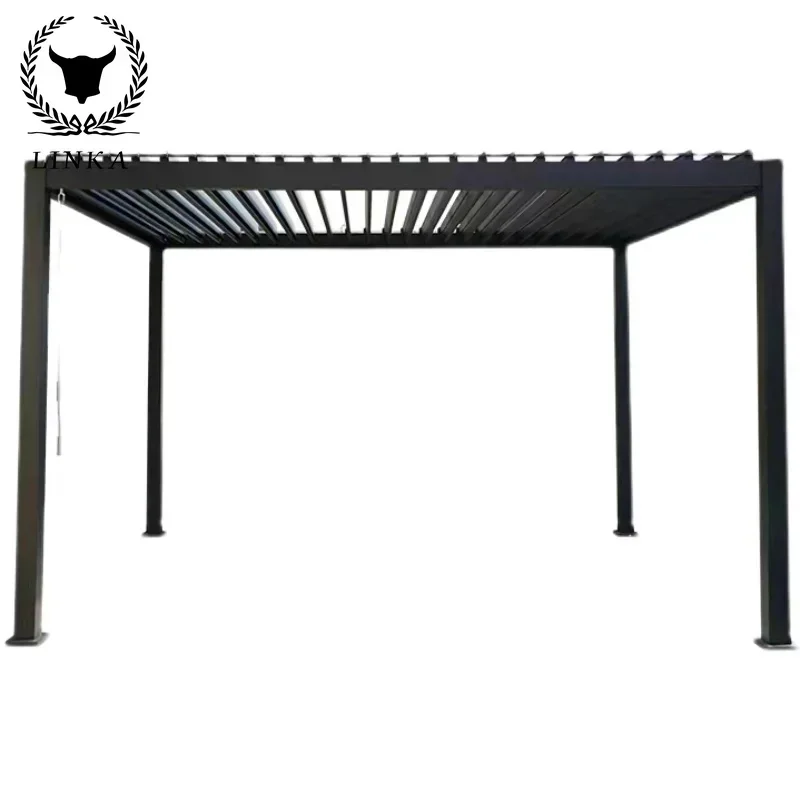 3x4 Size Aluminium Outdoor Gazebo Motorized Bioclimatic Pergola Bois For Garden