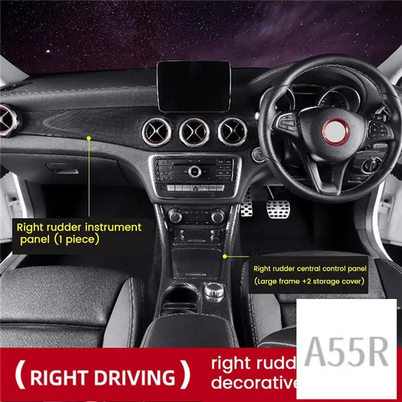 

5R-RHD Car Dashboard Air Condition Outlet Panel Trim Strip For Mercedes Benz CLA C117 GLA X156 2013-2018 Console Panel