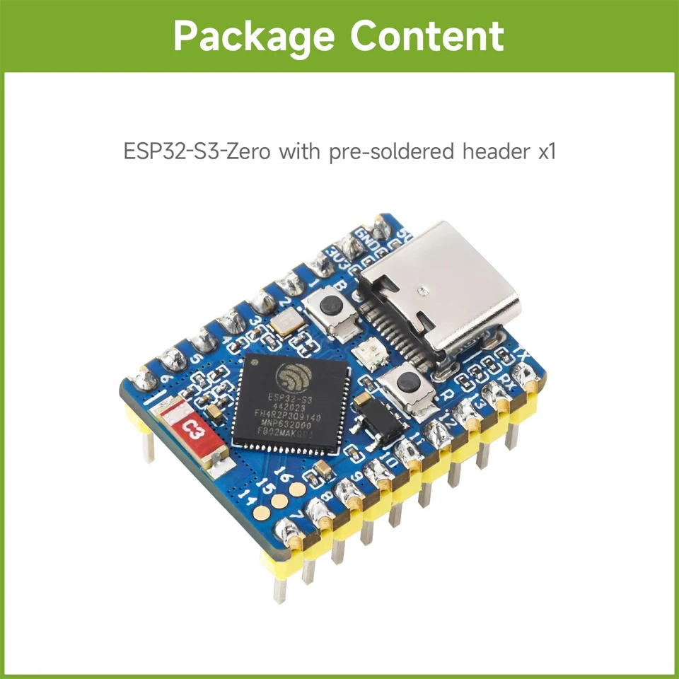 5 шт. ESP32-S3-Zero Mini макетная плата 240 МГц микроконтроллер с поддержкой C/C +++ MicroPython настраиваемая сборка PCBA