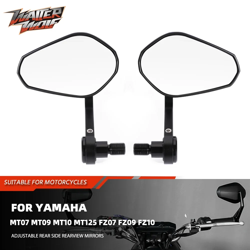 

For MT07 MT09 MT10 MT125 FZ07 FZ09 XSR 700 900 FZ6 FZ1 XJ6 Niken 850 XJR 1200 1300 TDM900 Adjustable Handlebar Rearview Mirror