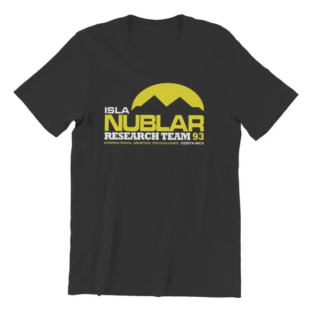 ISLA NUBLAR RESEARCH FACILITY Print Cotton Funny T Shirts Juresslc Park Men Fashion Homme Streetwear Birthday Gifts