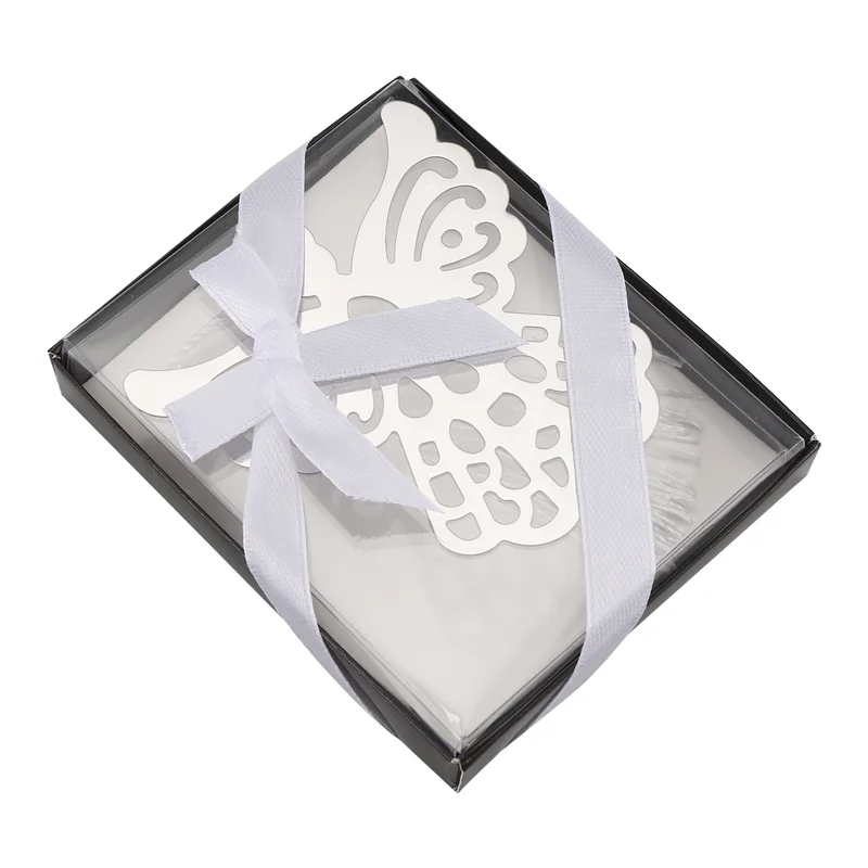 

M-Modern-50Pcs Metal Angel Bookmark Favor With Elegant Silk Tassel Wedding Party Favor Gift Boxed Book Lovers Collection Bookmar