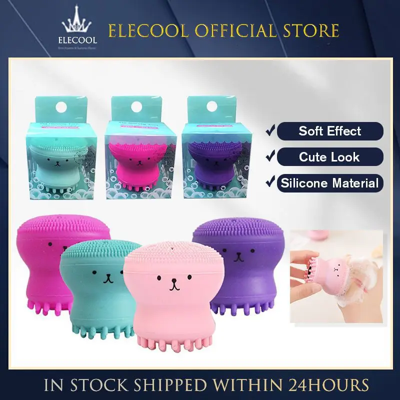 Silicone Face Cleaning Brush Small Octopus Face Cleaner Deep Pore Cleaning Exfoliator Wash Brush Skin Care Beauty Cleaning Tools