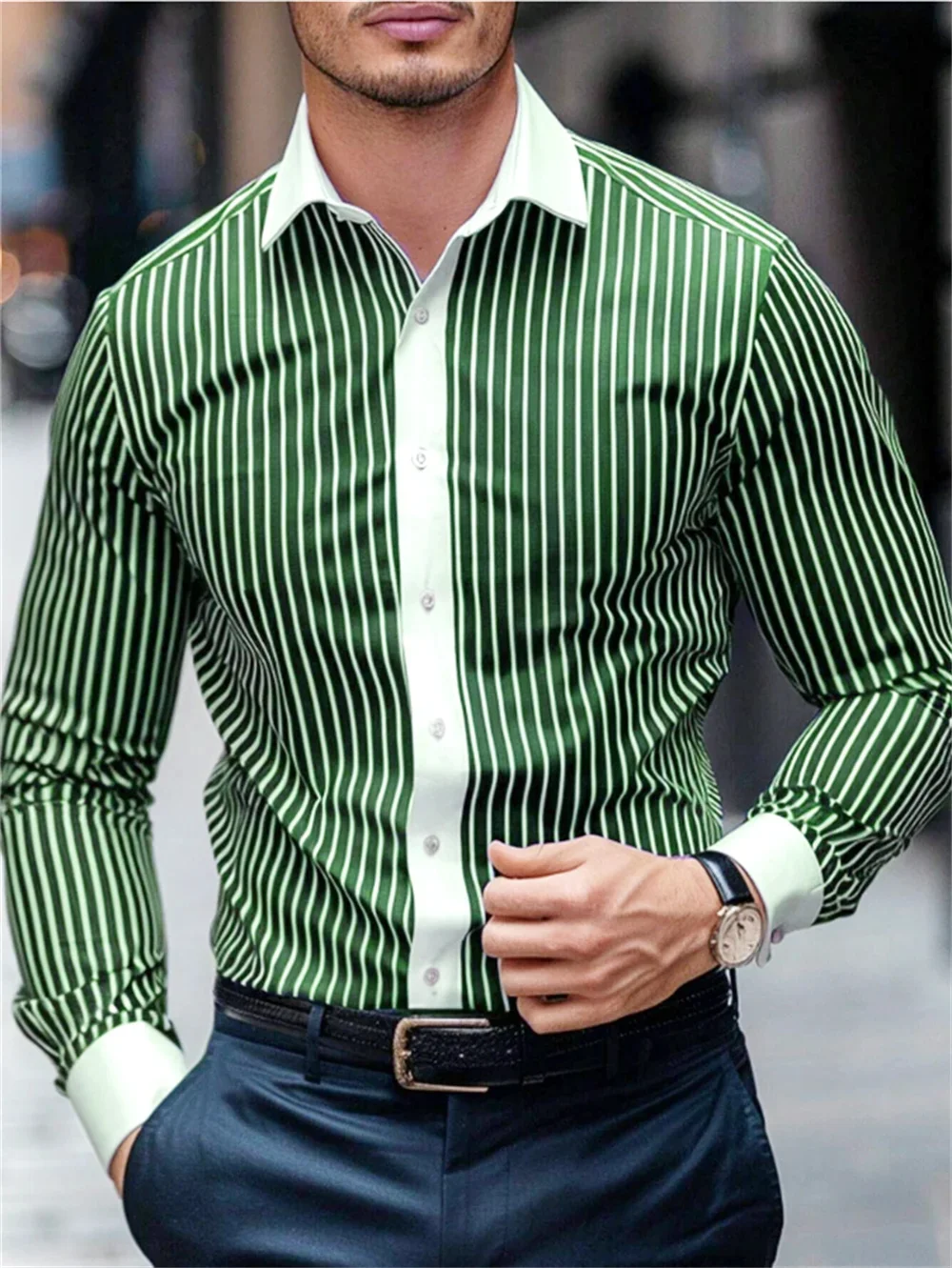 Camisa de manga larga con botonadura simple, camisa de lujo ligera, estilo de compras, serie colorida, Popular, clásico, moda, MB12