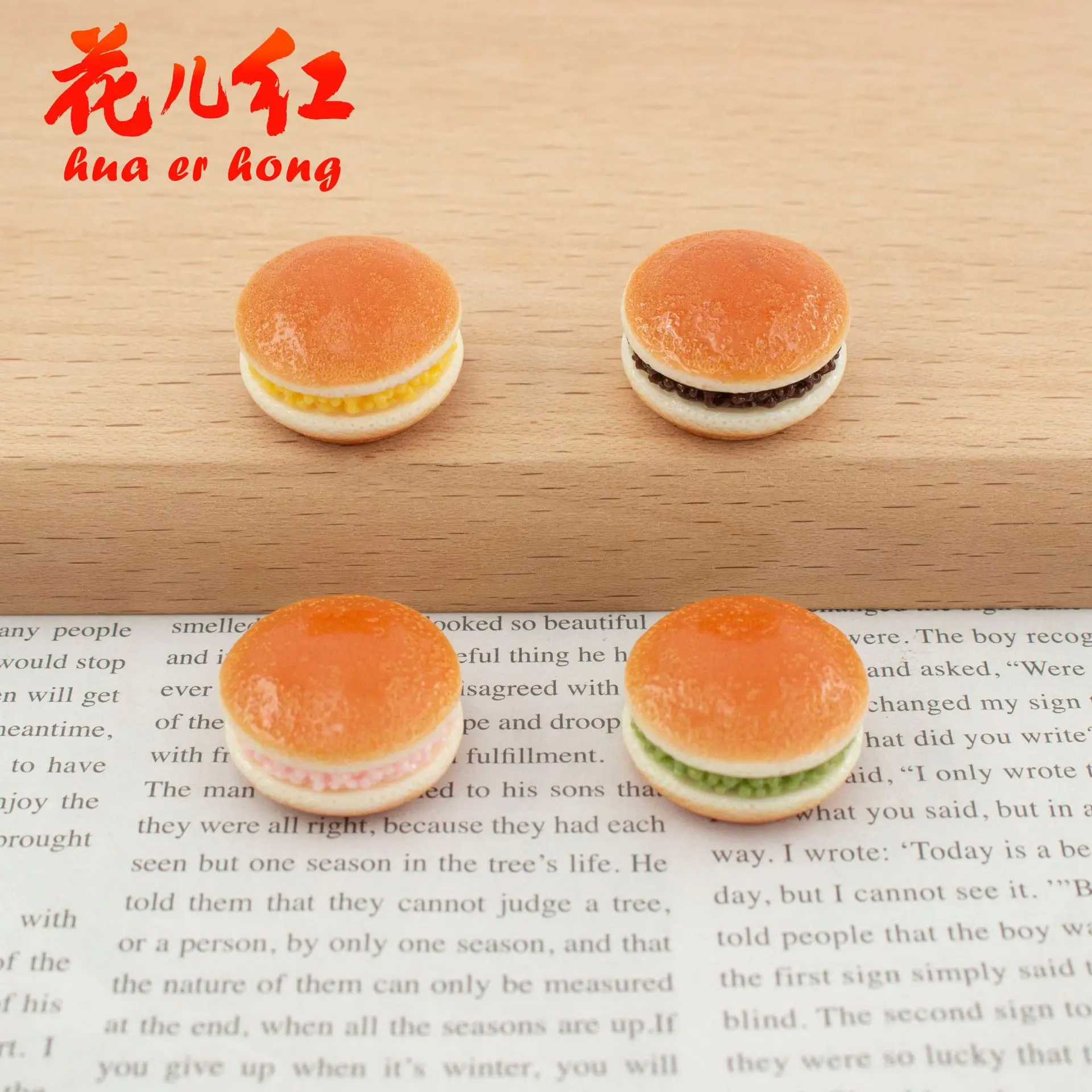 20 piezas nuevo cabujón de resina Dorayaki dulce con parte posterior plana para centro de artesanía de teléfono accesorios de decoración de joyería DIY