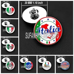 Stainless Steel Florence Pisa Tower Brooch I Love Italy Badge for Man and Women