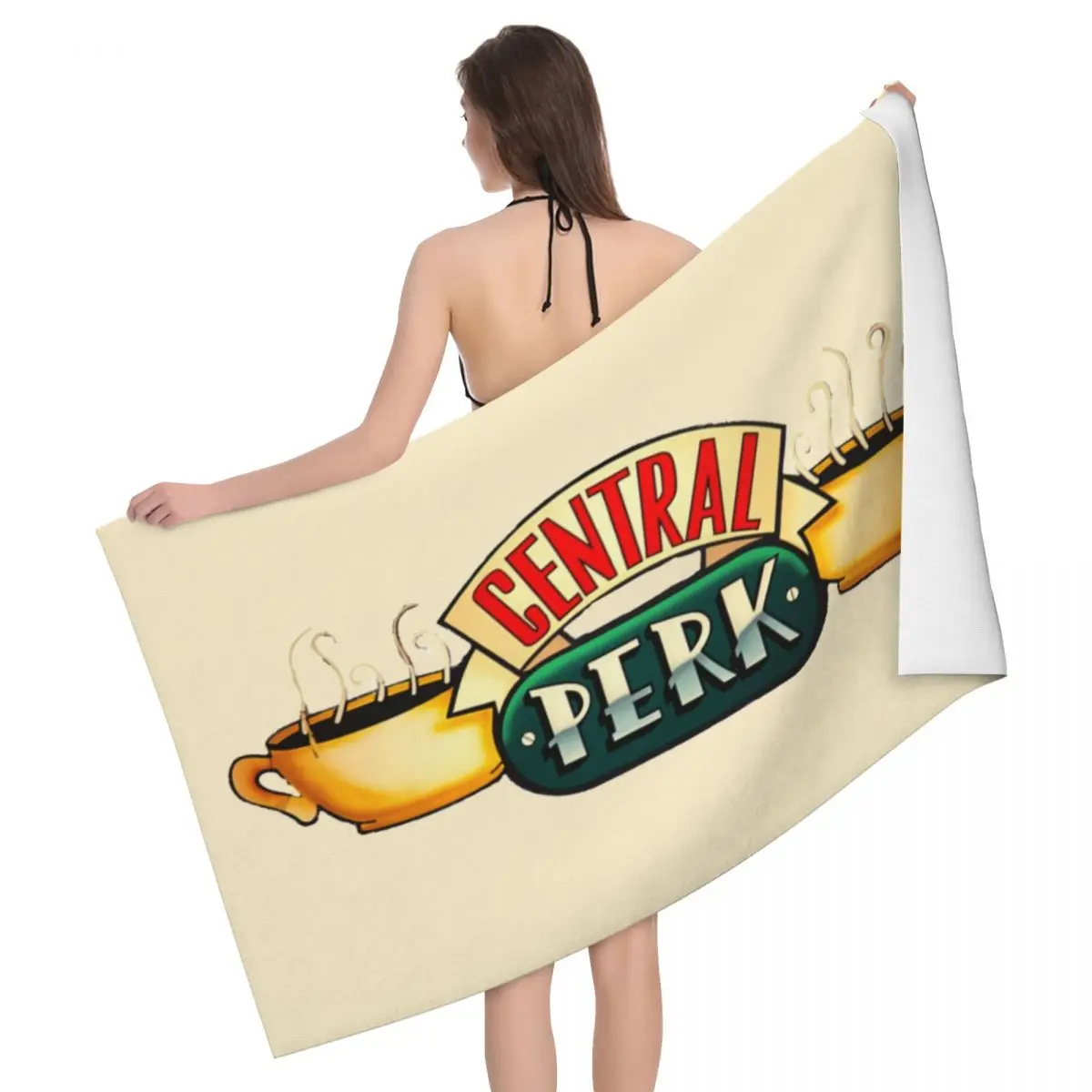 Custom Central Perk Beach Bath Towel Microfiber Friends TV Show Shower Sports Yoga Towels