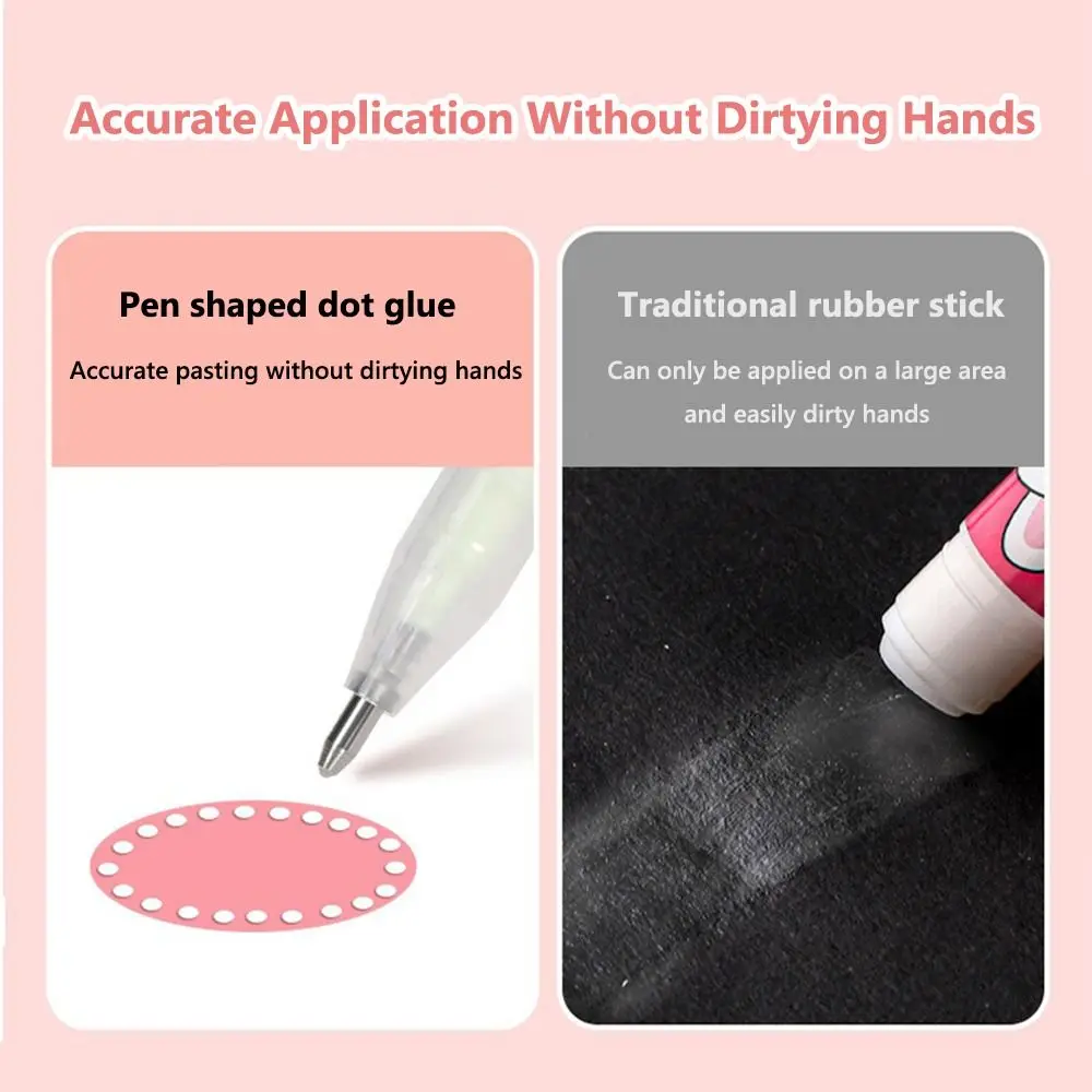 6PCS/Set High Quality Candy Color Glue Pen Quick-Dry High Viscosity Dot Glue Sticks Paper Glue Back To School Gift