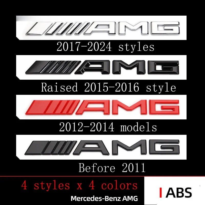 AMG Logo Car Tail Trunk Auto Emblem Sticker Accessories For Mercedes Benz Brabus Smart Maybach W204 GLC CLA W205 W203 W206 W108