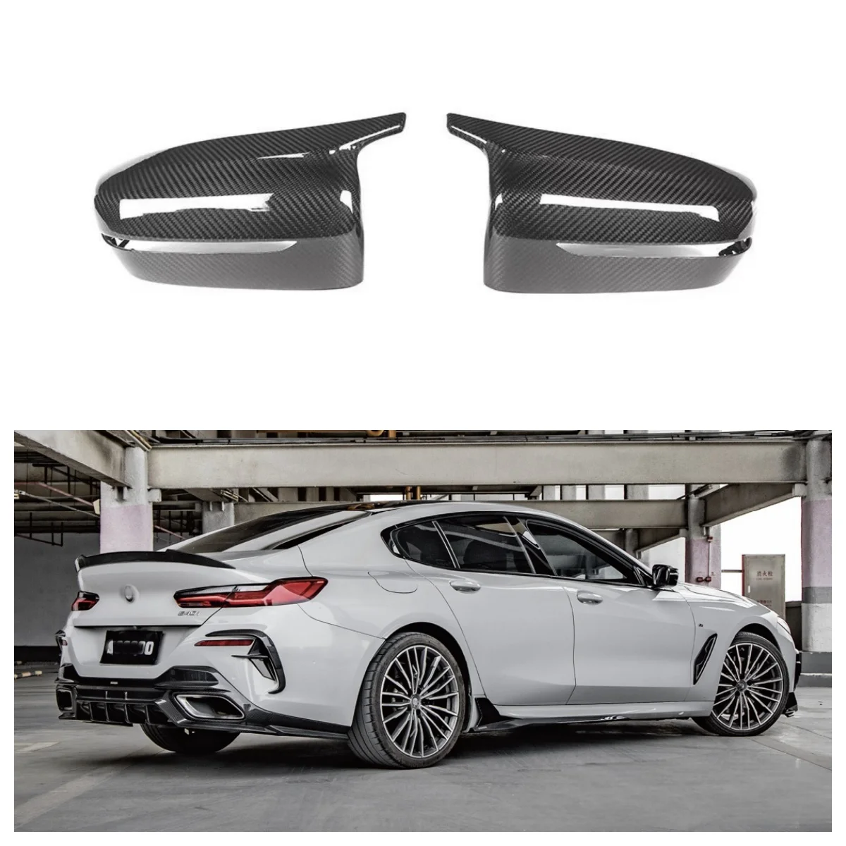 

Bestselling 2020-IN Car Rearview Mirror Cover Suitable For 8 Series G16 M5 Horn Style Dry Carbon Fiber Rearview Mirror Cover