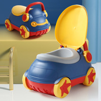 Kids Potty Training Seat Ergonomic Toddler Toilet Bowl with Splash Guard & Removable Lid Anti-Slip Baby Urinal for Home Use
