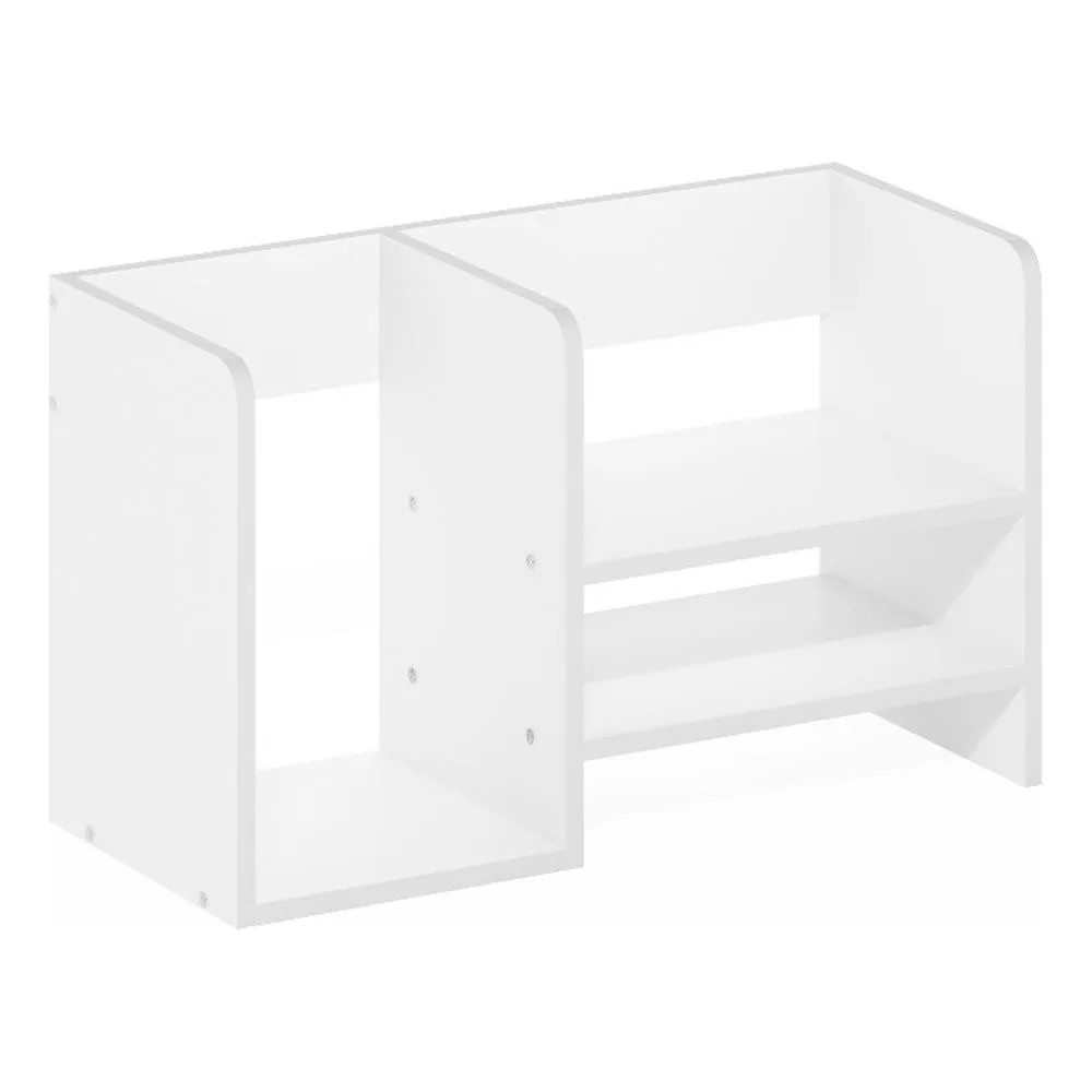

Furinno Hermite Wood Desktop Book and Home Office Supplies Storage White