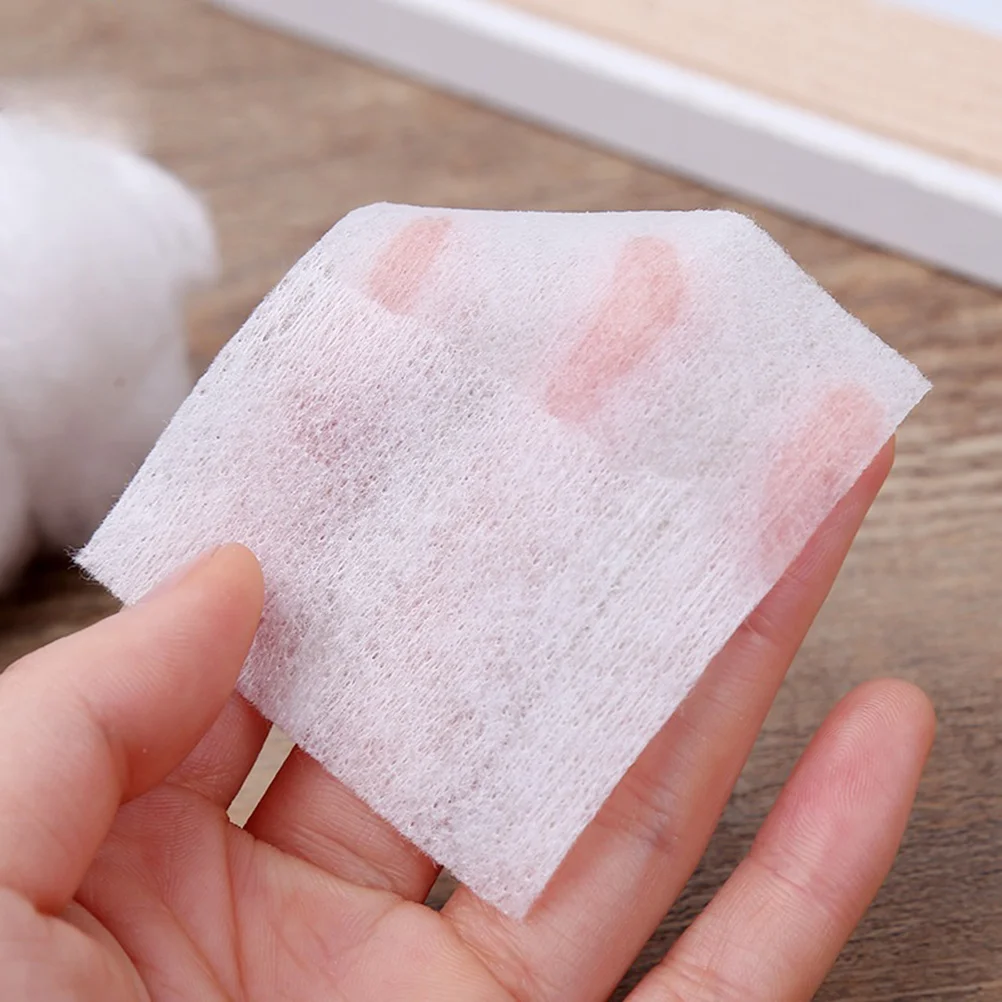Almofadas de algodão descartáveis para maquiagem, 400 peças, macio, absorvente, tecido não tecido, removedor de maquiagem, almofadas de limpeza facial, portátil para casa, salão de beleza
