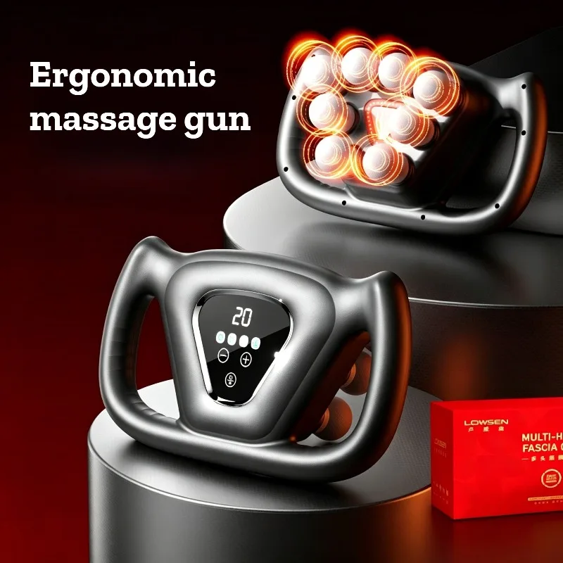 

8 Heads Fascia Machine Gun Professional Powerful Vibration Wireless Portable Body Massage Machine Relaxation Treatment Equipment