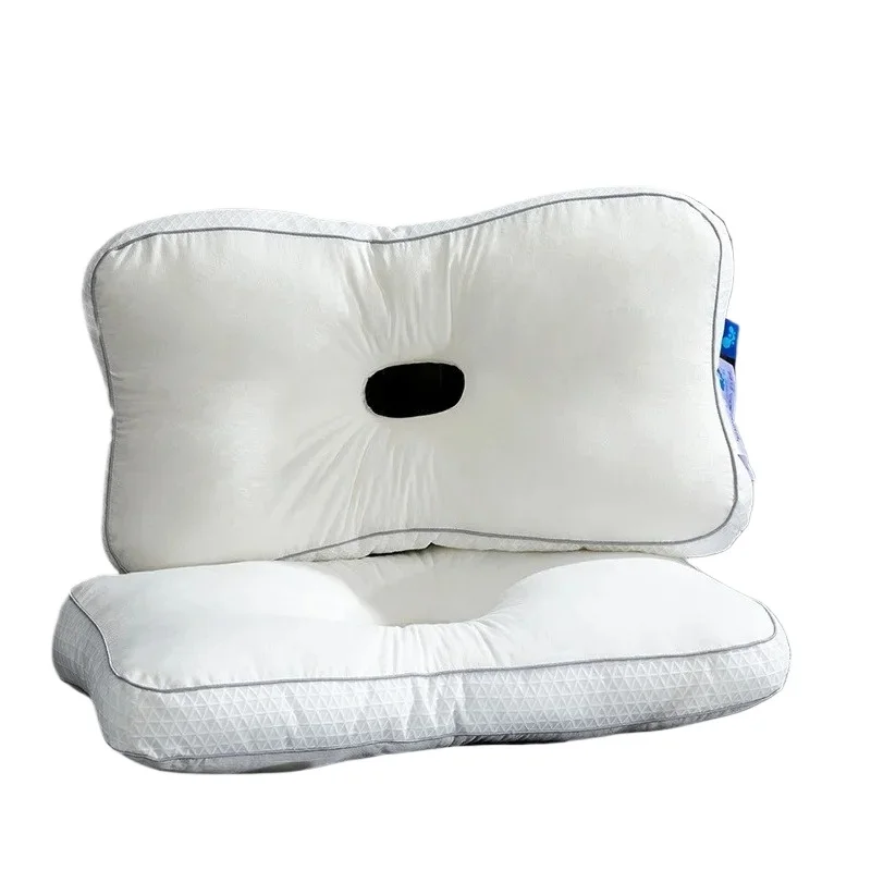 Ergonomisches Ohrpolster für seitliche Schläfer, hohler Kissenkern, druckfreie Ohrpolster, waschbar, Nackenwirbelsäule, Schlaf, Nackenkissen, Cojines