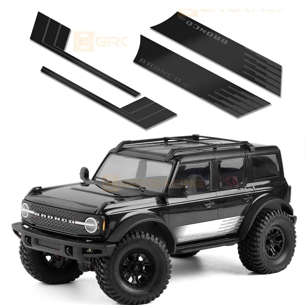 

GRC 1:18 TRX4M BRONCO's upgraded accessories: stainless steel decorative sheet for the car shell, side skirt protection plate