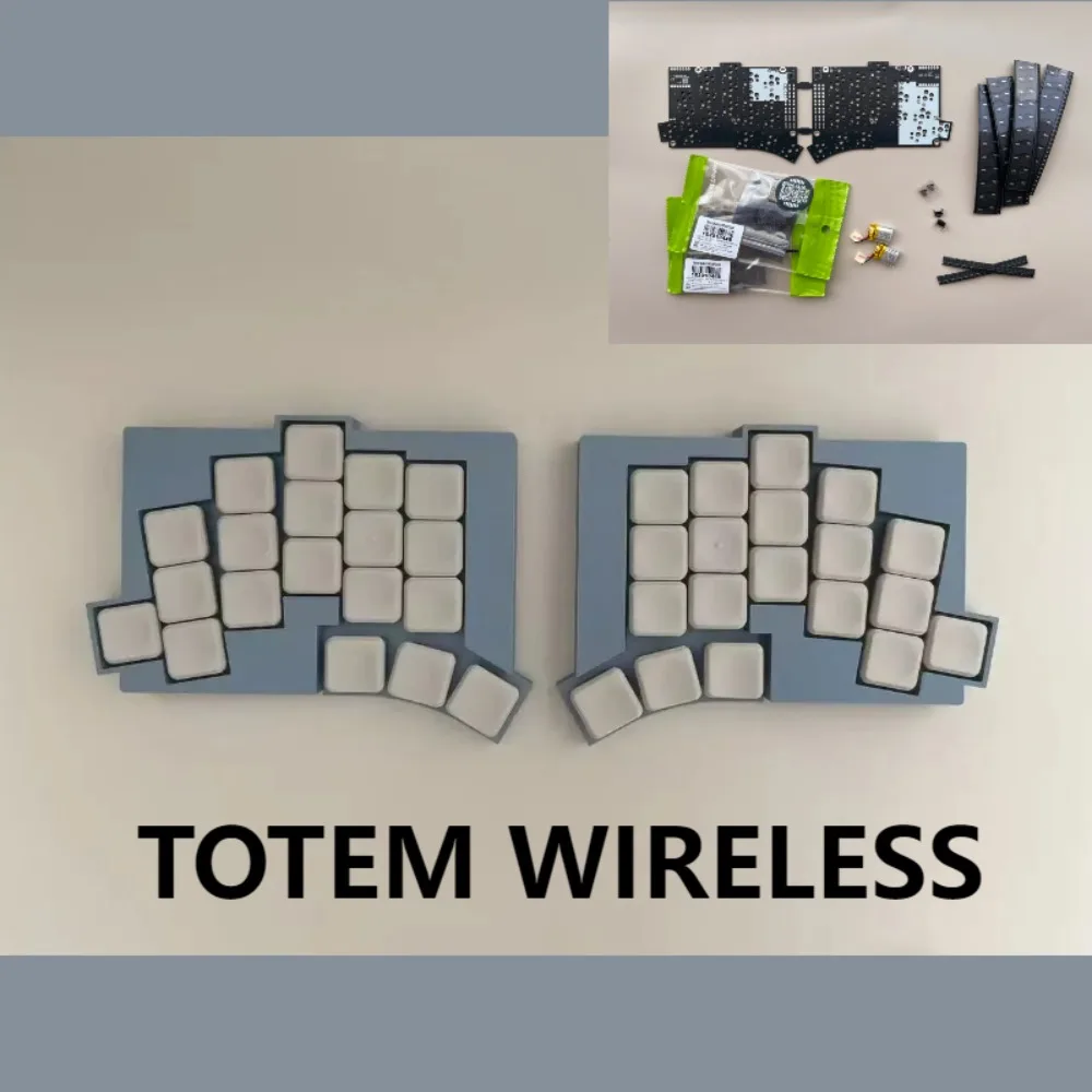 

NEW TOTEM Wireless Split Keyboard KLP Lame/CFX Keycap Custom Choc V1 Switch Hotswap Kit Dual Mode Bluetooth Ergonomic Keyboards
