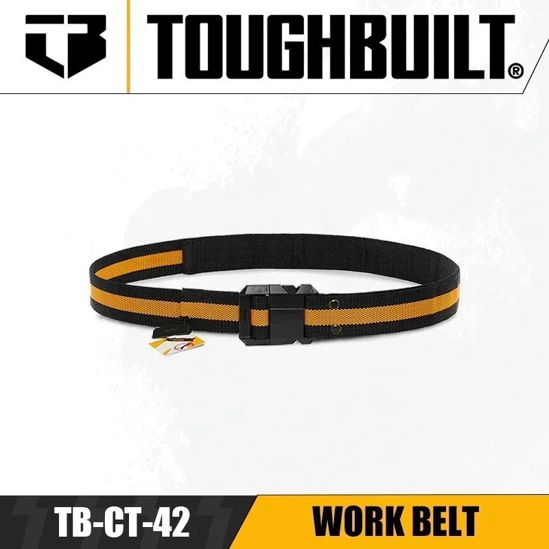 TOUGHBUILT TB-CT-42 Work Belt Quick Release Buckle System Carabiner Suspension Component Belt Power Tool Accessories