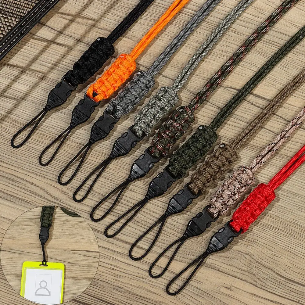 الدفاع عن النفس المظلة الحبل عالية القوة حلقة رئيسية Paracord المفاتيح حبل معلق كاميرا مكافحة خسر الحبل