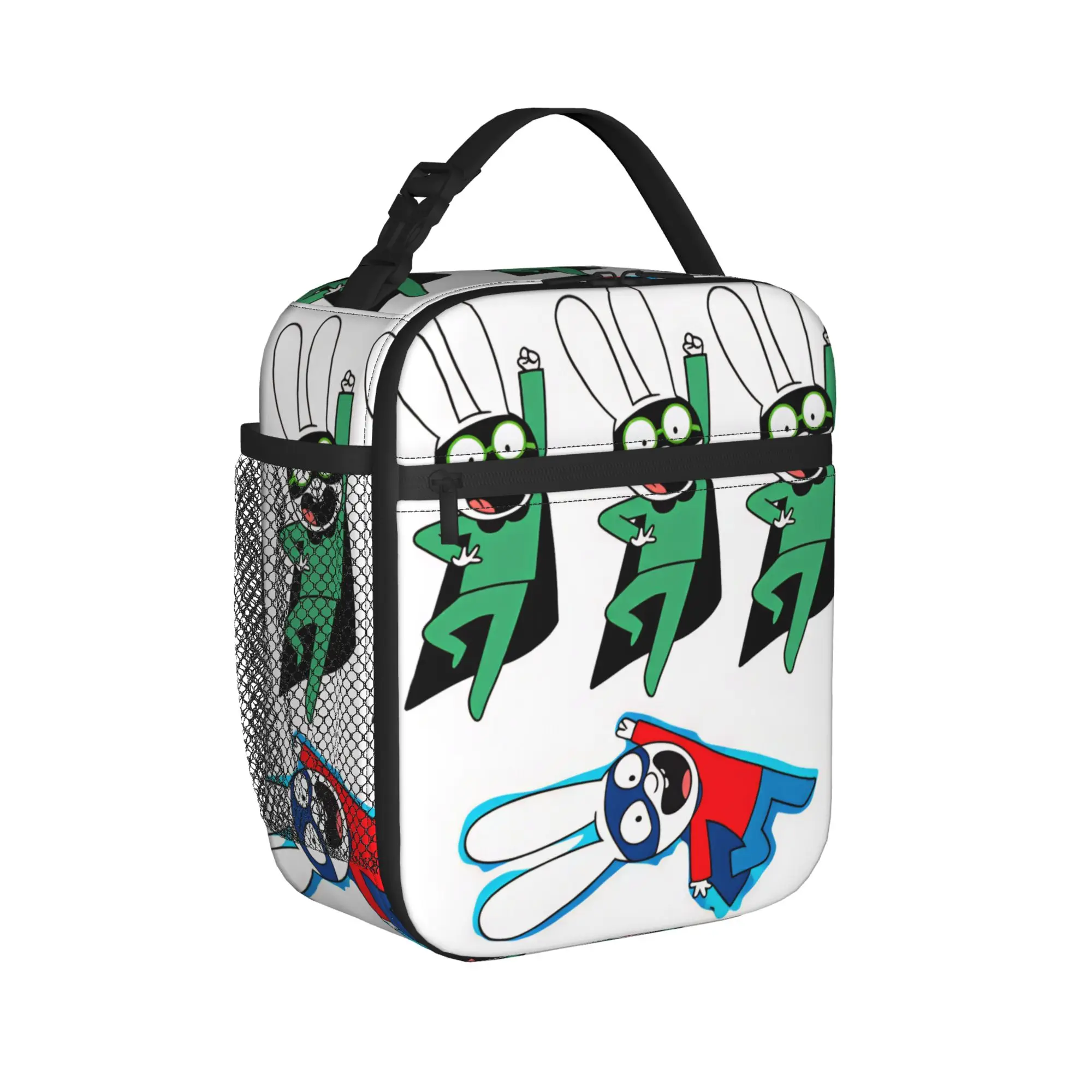 Simons Super Rabbits   Lunch Bag  Vintage Lunch Box For Child School Cooler Bag Waterproof Graphic Design Thermal Tote Handbags