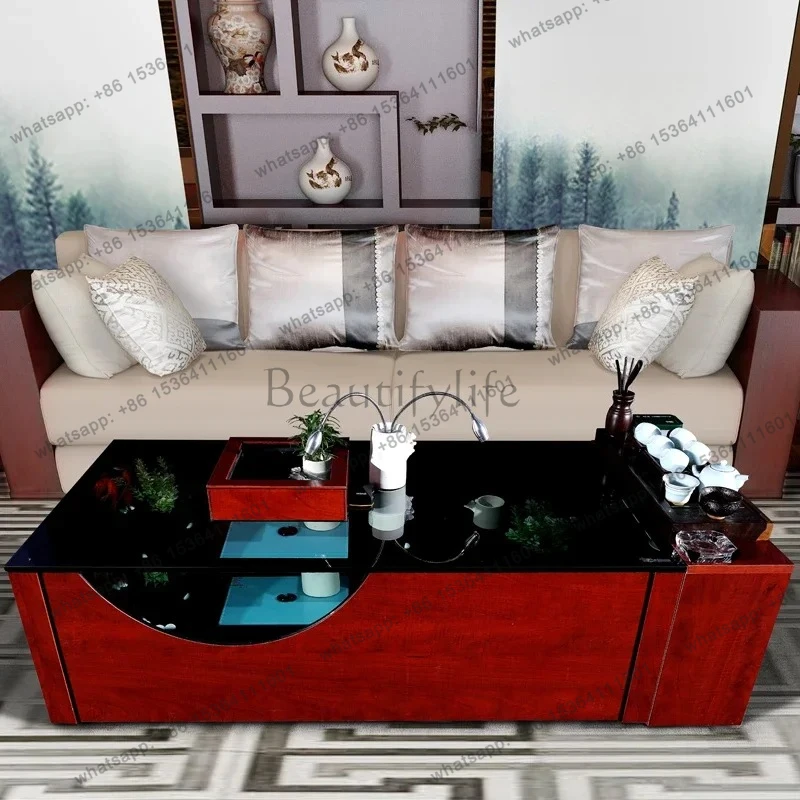 

yj9 Coffee table fish tank living room rectangular multi-functional creative lazy ecological water-free glass coffee table