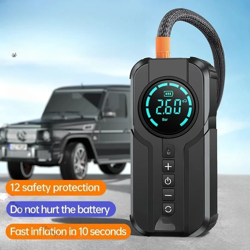 

Car Jump Starter Tire Inflator Emergency Start Power Supply Air Pump Cross Border Portable