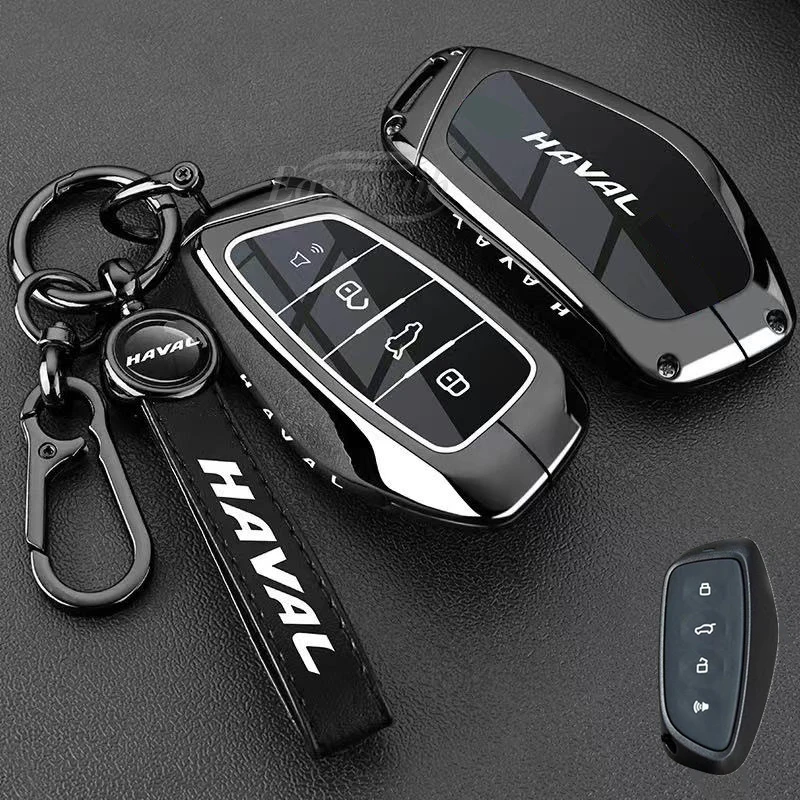 Auto-Schlüsselhülle aus Zinklegierung und TPU mit Kette für Great Wall Haval H6 2024 H9 2024 H2 M6 Cool Dog Plus Owl Dragon MAX H6 H7 PAO – Detail 2